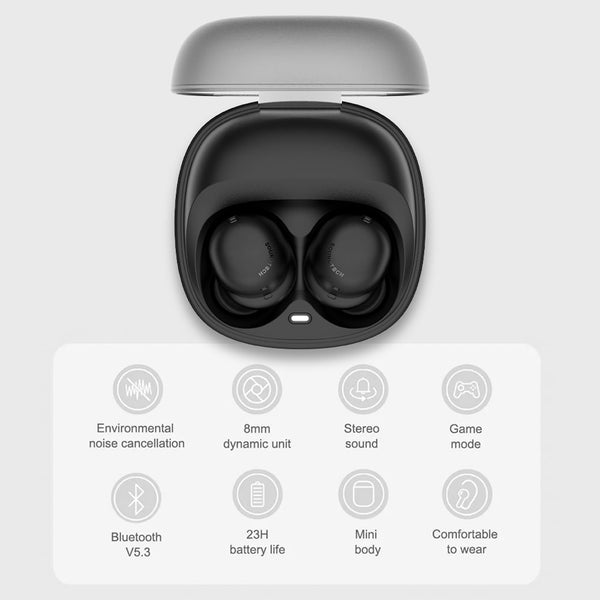 SOUNDTECH S18 TWS Wireless Stereo Earbuds with Noise Reduction - Black