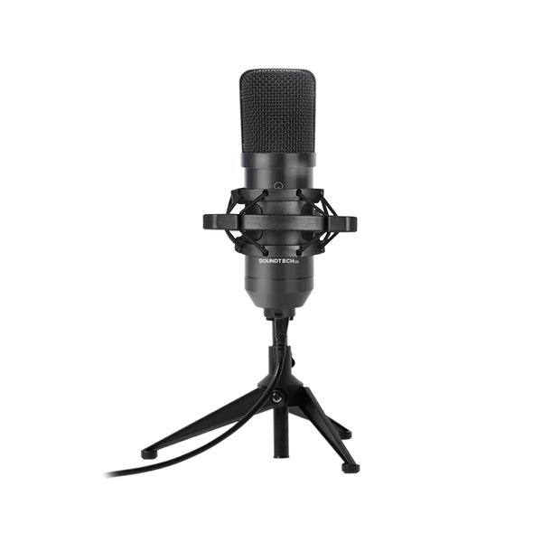 SOUNDTECH Lite Condenser Microphone Stand Table for PC Record Steaming