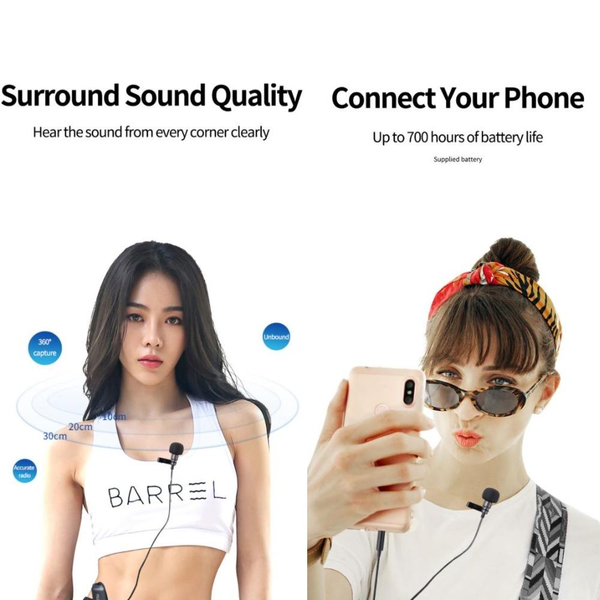 SOUNDTECH Omnidirect Lavalier Microphone ST-LAV02 for Video DSLR Smartphone