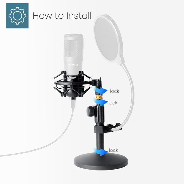 SOUNDTECH Table Stand for Mic Condenser Soundtech Microphone