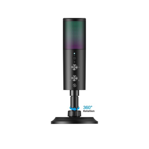 SOUNDTECH Lite 2.0 Condenser Microphone Stand Table for PC Recording Streaming - Black