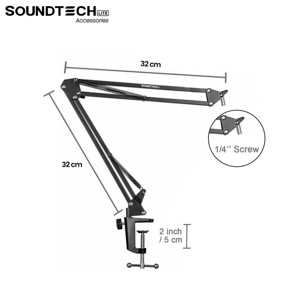 SOUNDTECH Lite Microphone Arm Stand / Bracket Scissor Stands - Lite