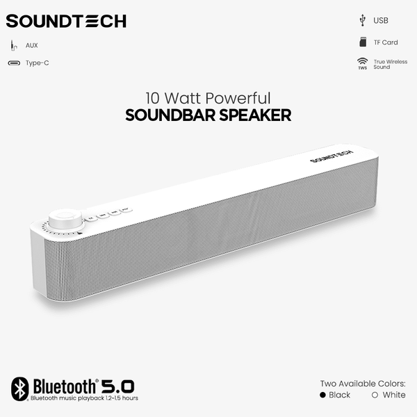 SOUNDTECH Bluetooth Wireless Soundbar Speaker AUX Mini Audio